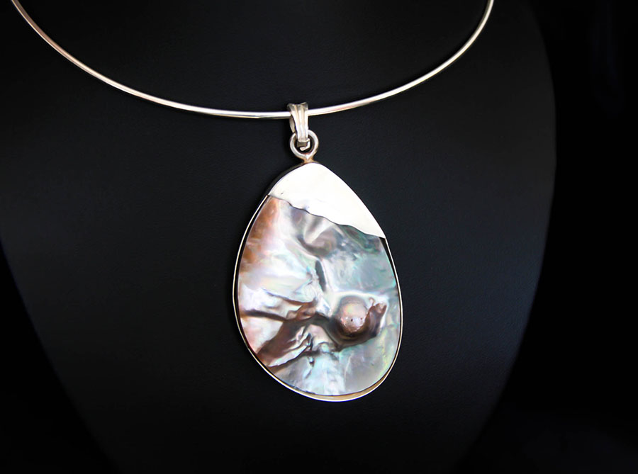 Colgante Argia de Plata 925 y Madreperla - Colección Nordikoa